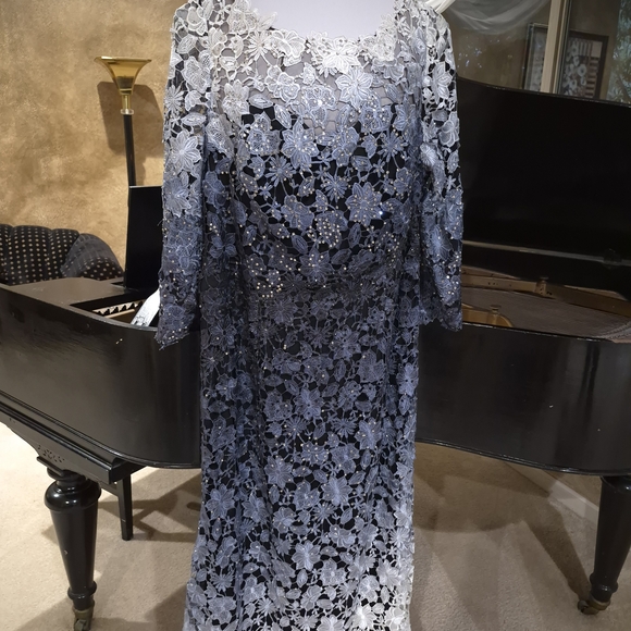 Mon Cheri Dresses & Skirts - Elegant Lace Overlay Dress Plus Size Custom Wedding Mother Of Bride